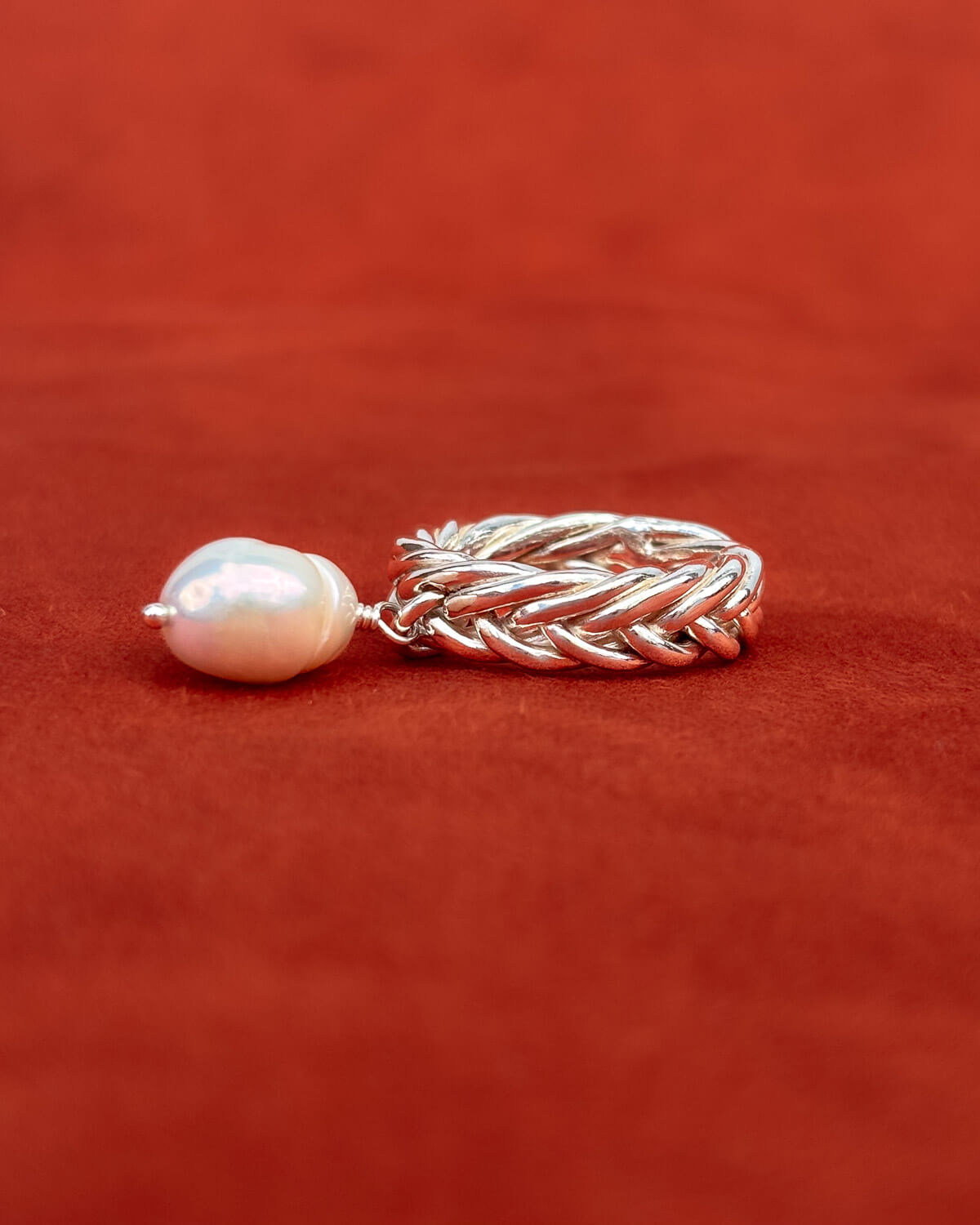 La Mélancolie No. 01 - Braided Baroque Pearl Ring