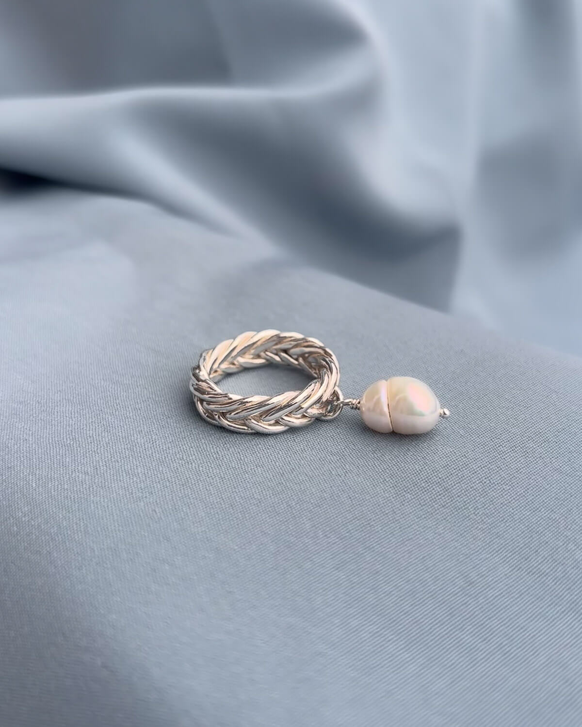 La Mélancolie No. 01 - Braided Baroque Pearl Ring