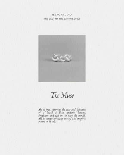 The Muse - Braided Silver Ring