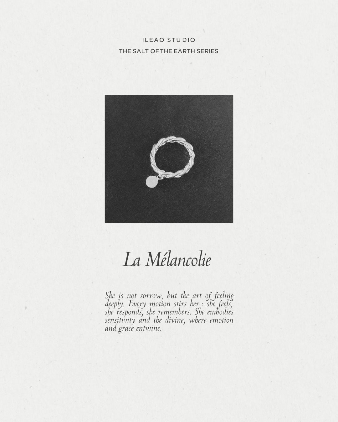 La Mélancolie - Braided Pearl Ring
