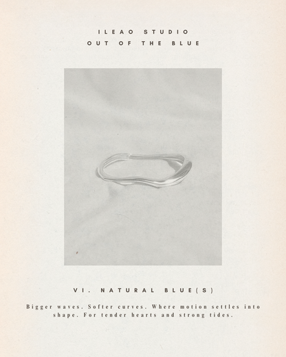 VI. Natural Blue(s) – Sterling Silver Bangle