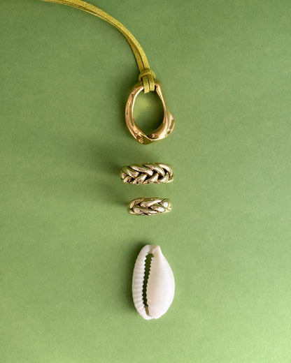 Ebb & Flows - Sculptural Brass Necklace