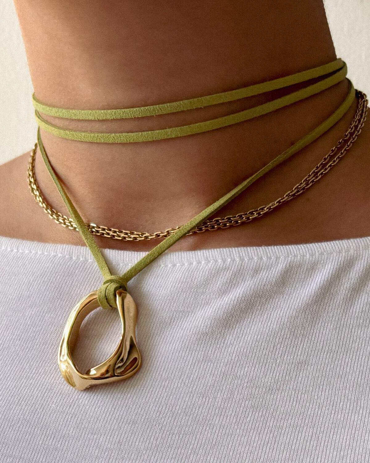 Ebb & Flows - Sculptural Brass Necklace