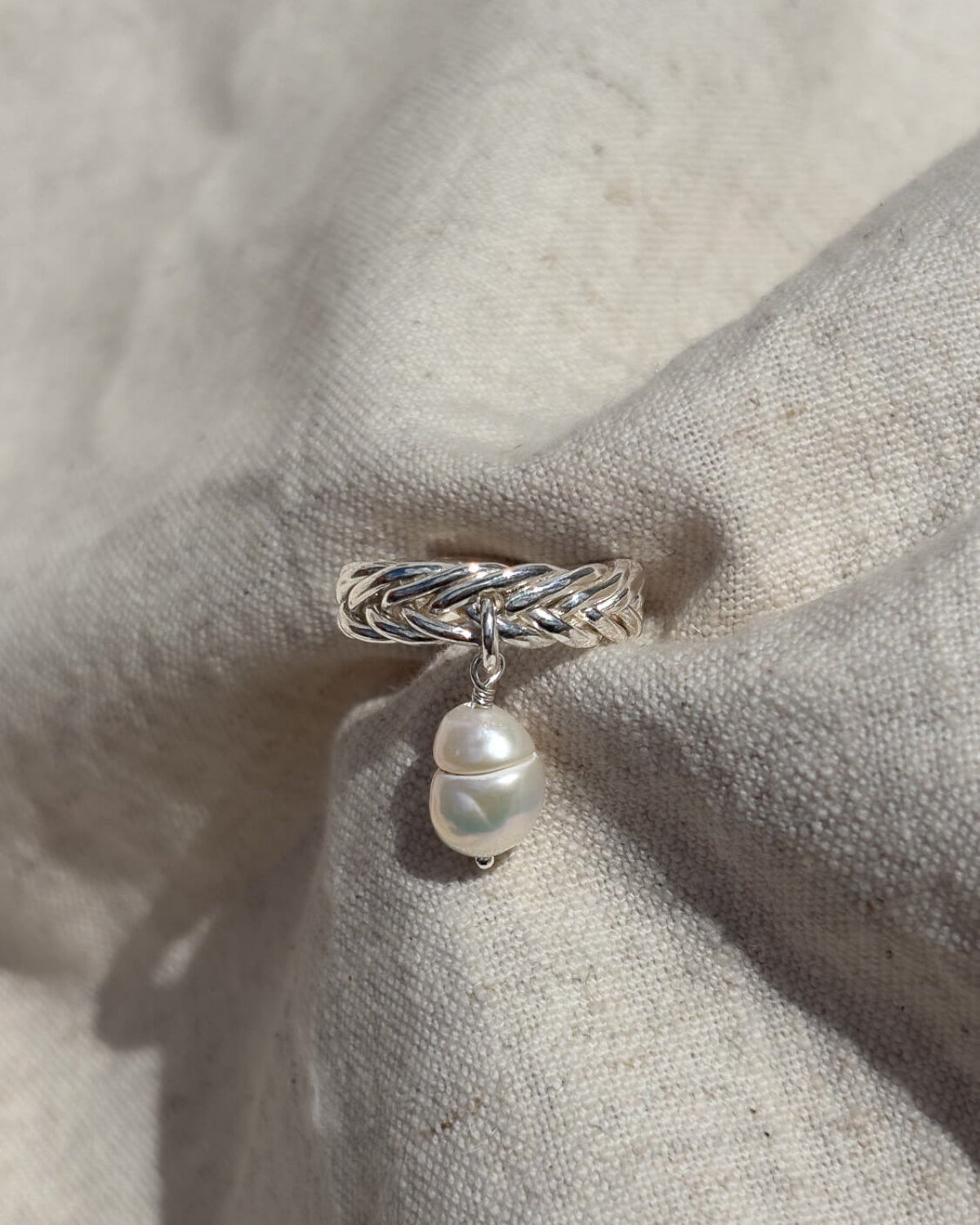 La Mélancolie No. 01 - Braided Baroque Pearl Ring