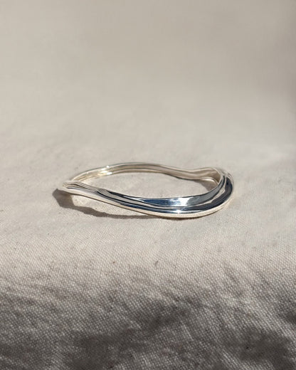 VI. Natural Blue(s) – Sterling Silver Bangle