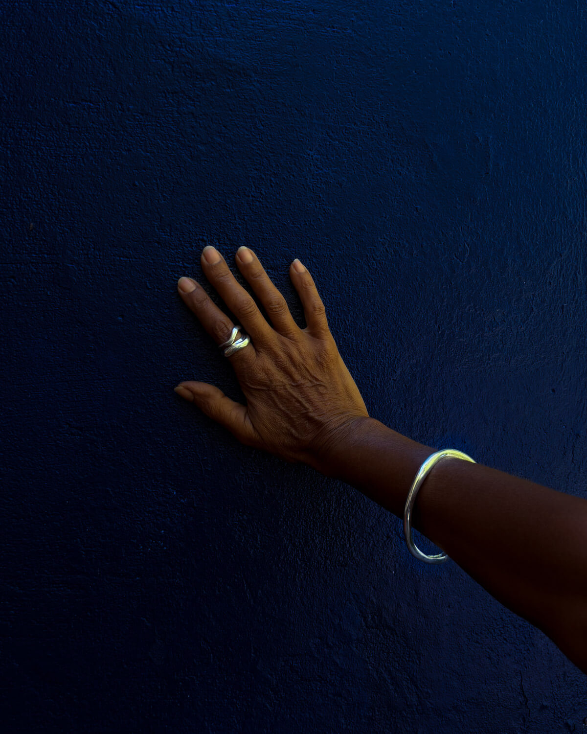 VI. Natural Blue(s) – Sterling Silver Bangle
