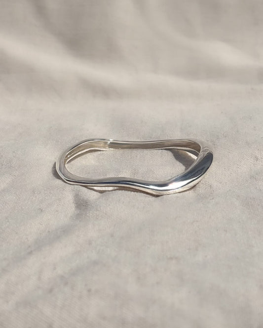VI. Natural Blue(s) – Sterling Silver Bangle