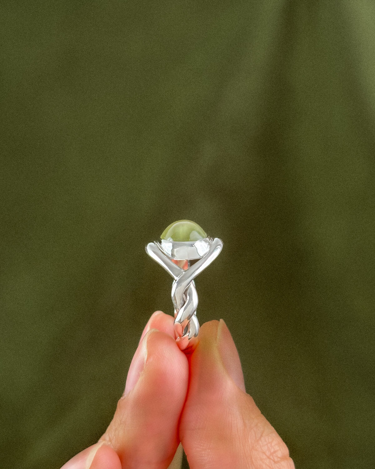 The Morning Dew – Twisted Silver Ring