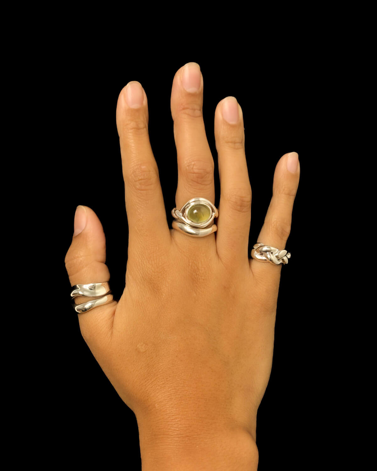The Morning Dew – Twisted Silver Ring