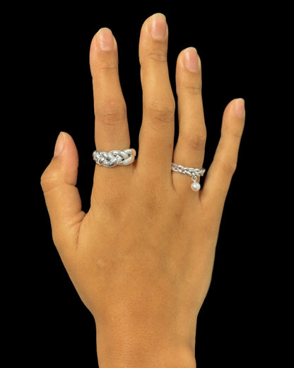 The Muse - Braided Silver Ring